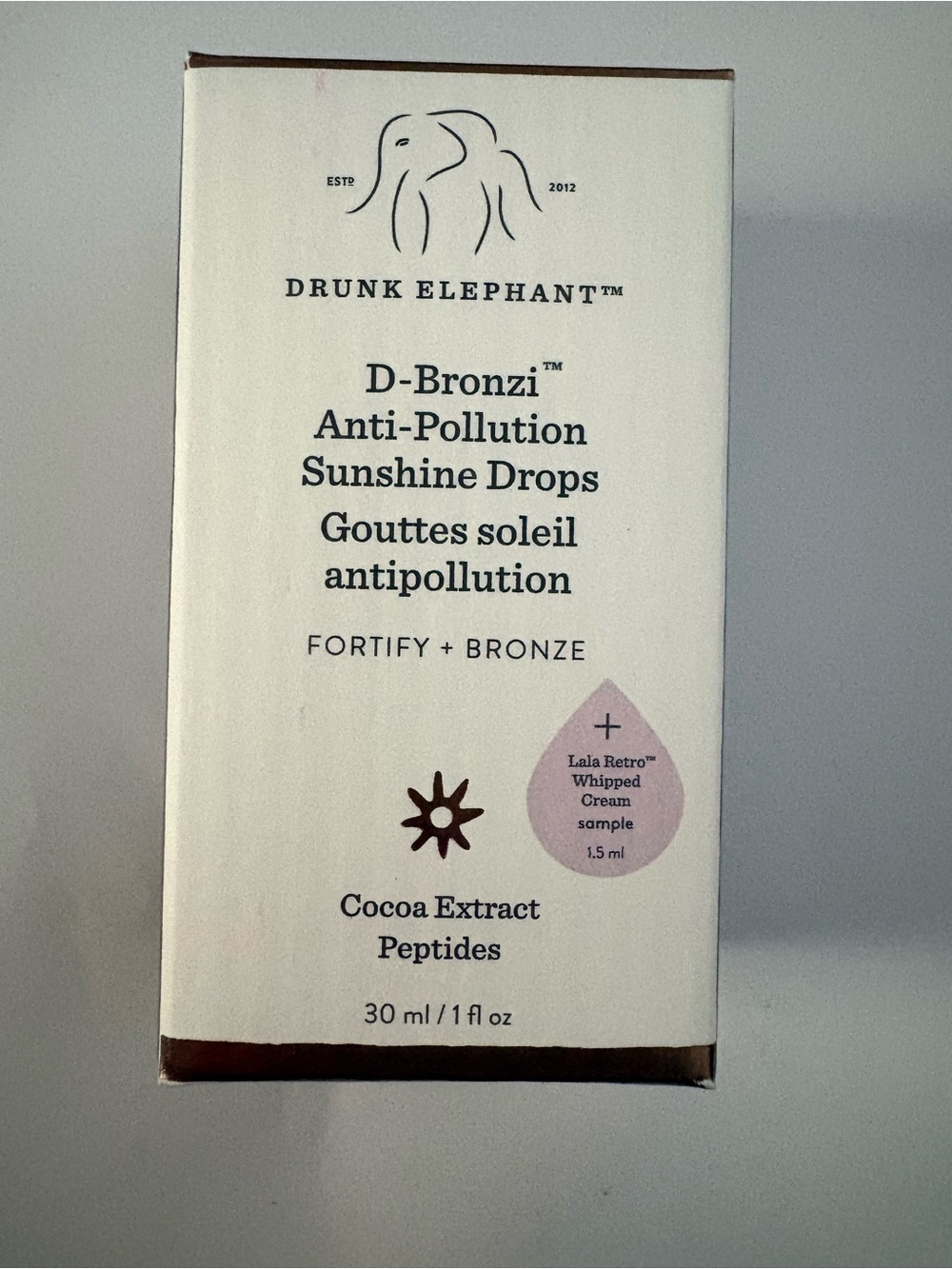 Drunk Elephant D-Bronzi Anti-Pollution Sunshine Drops - Cream and Brown